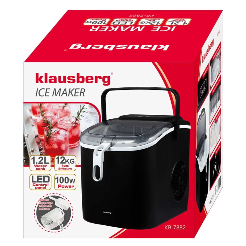 Automatyczna kostkarka do lodu 1,2L 100W KLAUSBERG