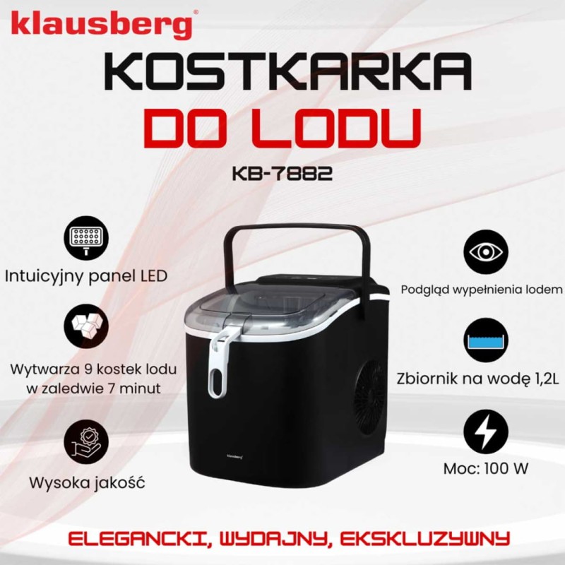 Automatyczna kostkarka do lodu 1,2L 100W KLAUSBERG