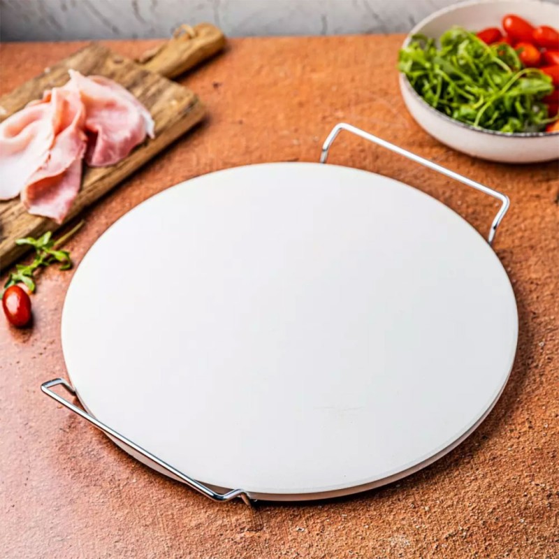 Kamień szamot do pieczenia i serwowania pizzy 33cm KLAUSBERG
