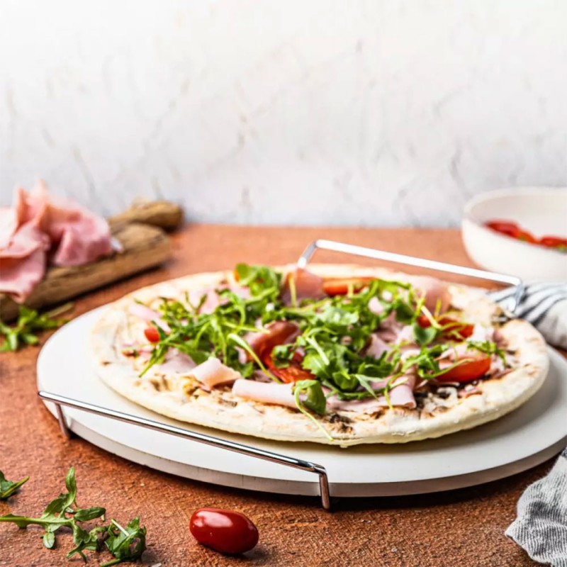 Kamień szamot do pieczenia i serwowania pizzy 33cm KLAUSBERG