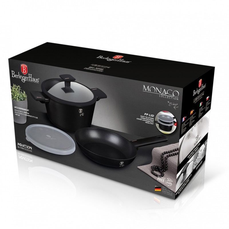 Garnek 4L i patelnia 24cm z powłoką tytanową BERLINGER HAUS MONACO