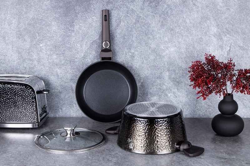 Garnek 4L i patelnia 24cm z powłoką tytanową BERLINGER HAUS PRIMAL GLOSS