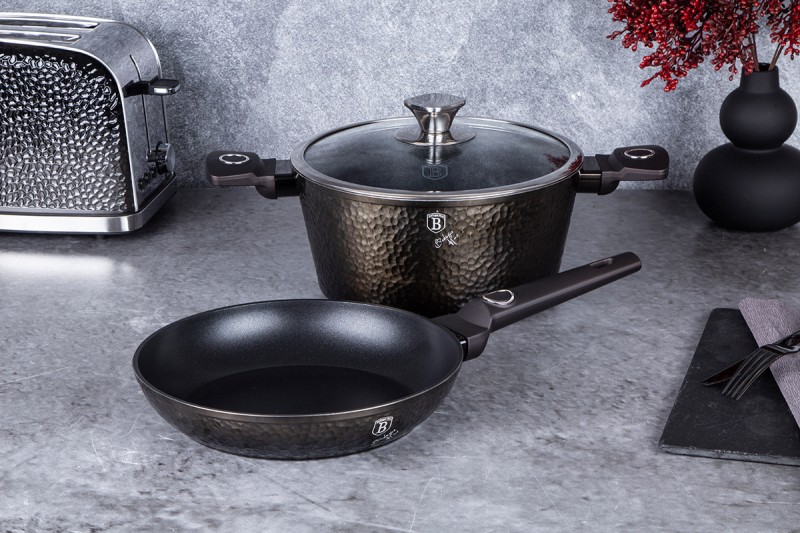 Garnek 4L i patelnia 24cm z powłoką tytanową BERLINGER HAUS PRIMAL GLOSS