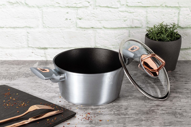 Garnek 4L i patelnia 24cm z powłoką granitową BERLINGER HAUS BH-6070 MOONLIGHT
