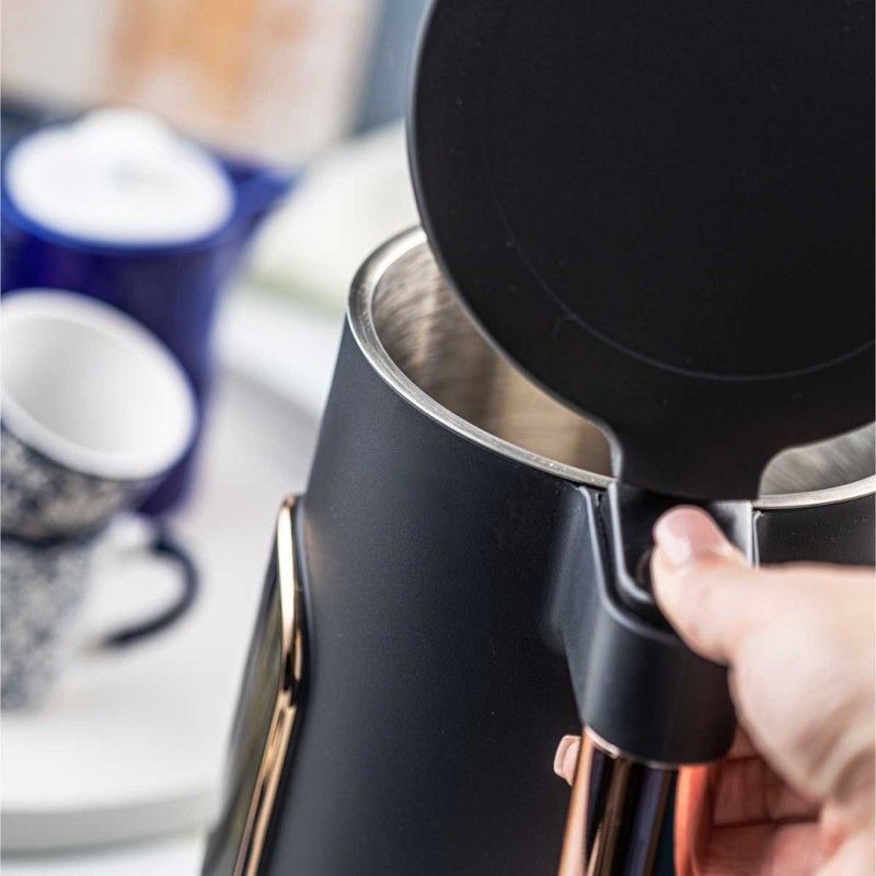 Czajnik elektryczny 1,7L KLAUSBERG LED czarno złoty ROSE GOLD