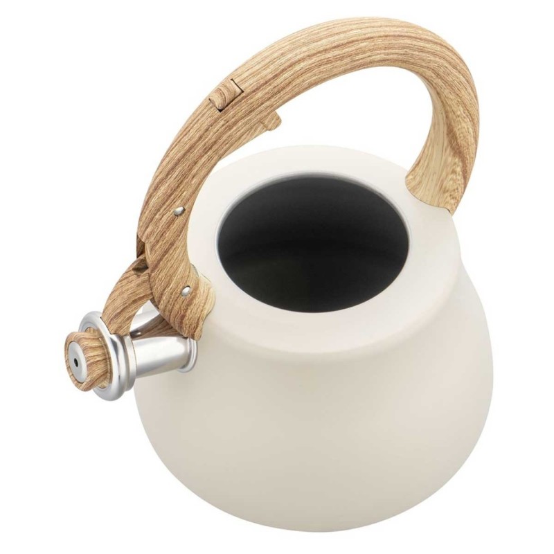 Czajnik stalowy z gwizdkiem 2,8L KLAUSBERG beżowy