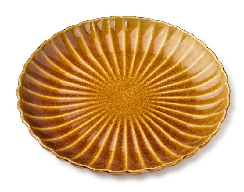 Talerz obiadowy 27xh4cm miodowy EVIE HONEY