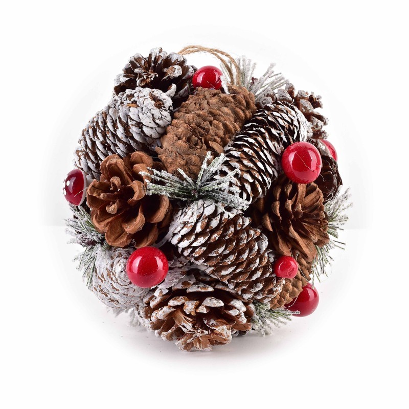 Dekoracja kula do zawieszenia 15cm SANTA LILA