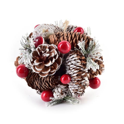 Dekoracja kula do zawieszenia 12cm SANTA LILA