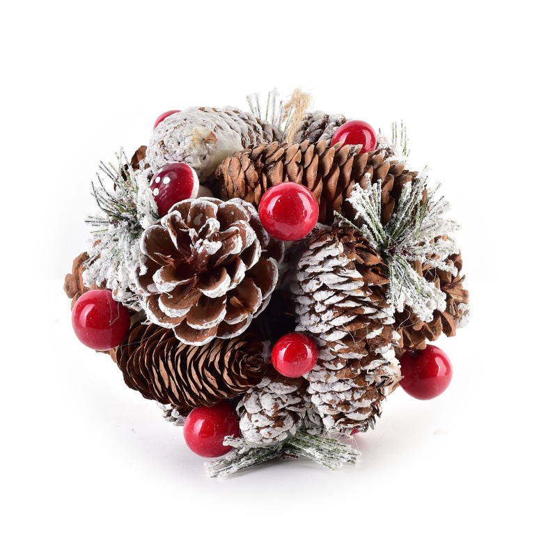 Dekoracja kula do zawieszenia 12cm SANTA LILA