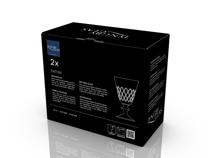 Kieliszki do czerwonego wina ze szkła kryształowego Eaton 260 ml 2 sztuki