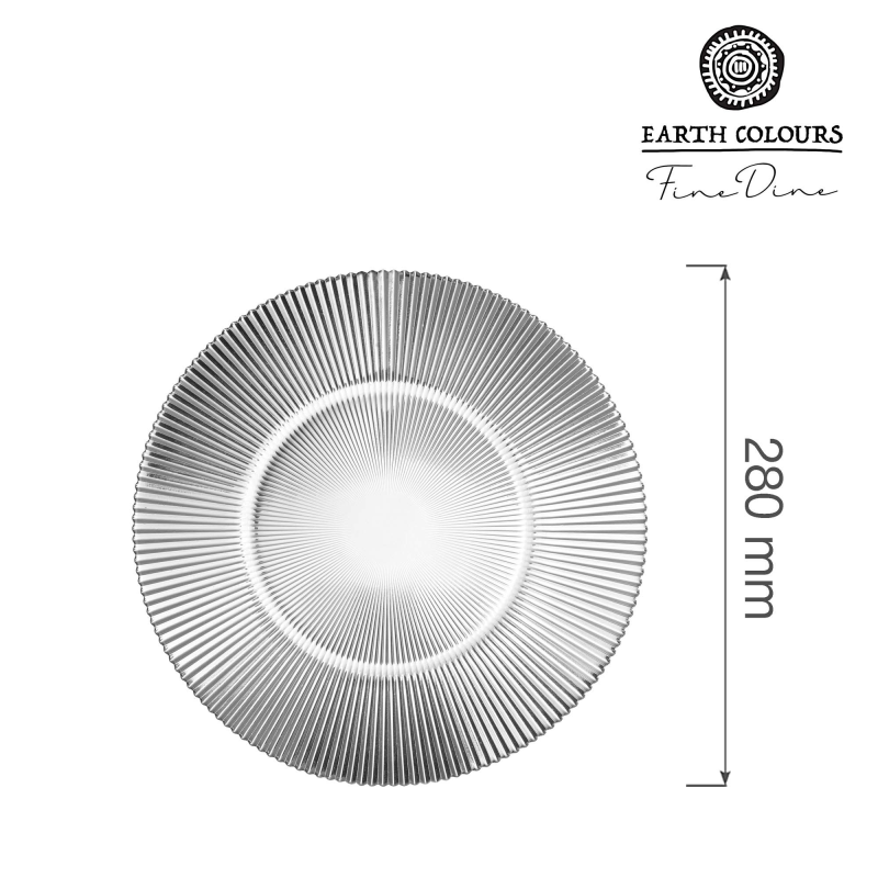 Talerz płytki szklany Aura 28 cm