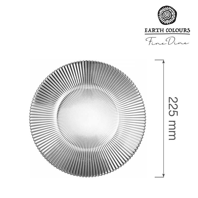 Talerz płytki szklany Aura 22,5 cm