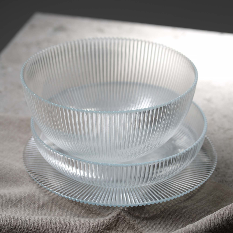 Talerz płytki szklany Aura 22,5 cm
