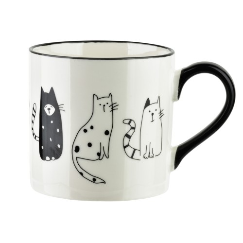 Kubek porcelanowy z kotkami 370ml 9x13x9cm COTTELLO