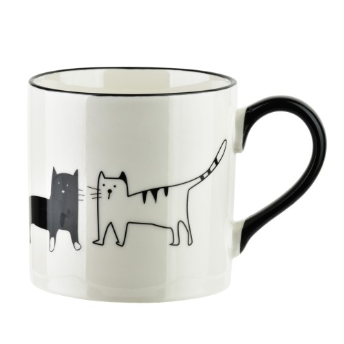 Kubek porcelanowy z kotkami 370ml 9x13x9cm COTTELLO