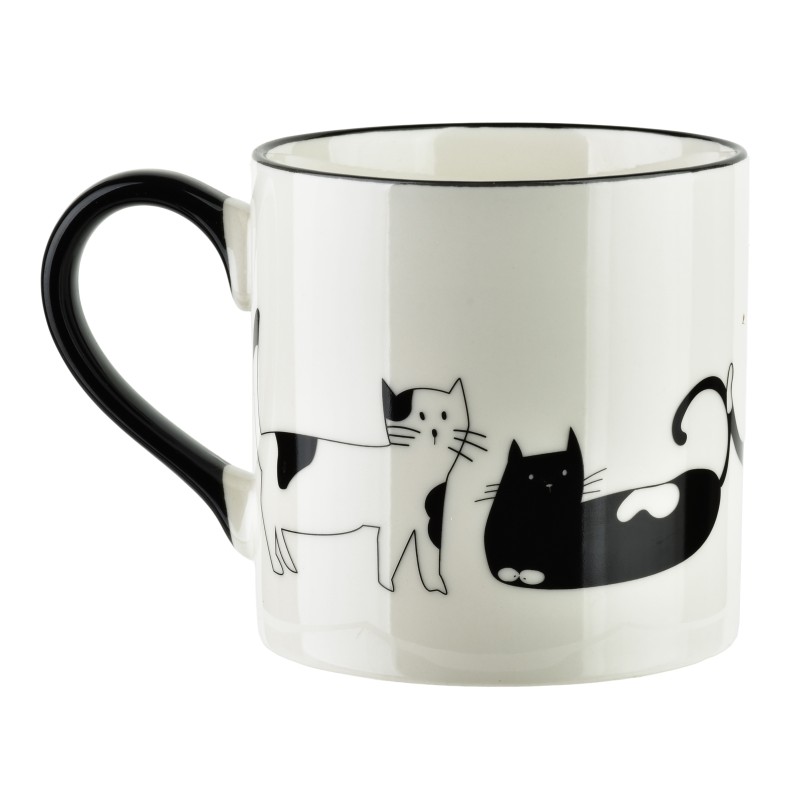 Kubek porcelanowy z kotkami 370ml 9x13x9cm COTTELLO