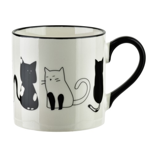 Kubek porcelanowy z kotkami 370ml 9x13x9cm COTTELLO