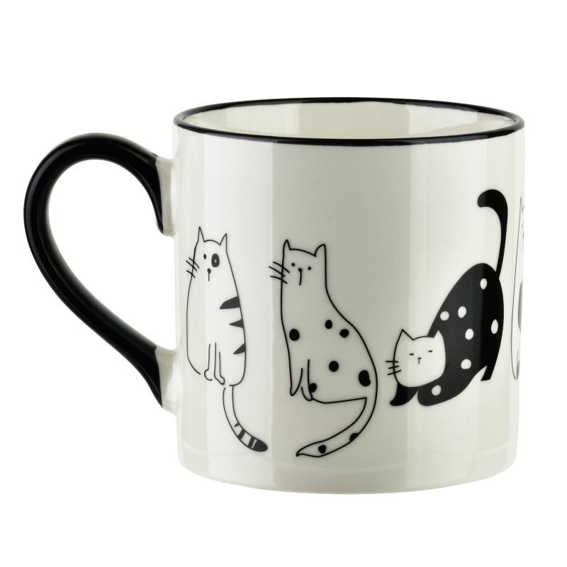 Kubek porcelanowy z kotkami 370ml 9x13x9cm COTTELLO
