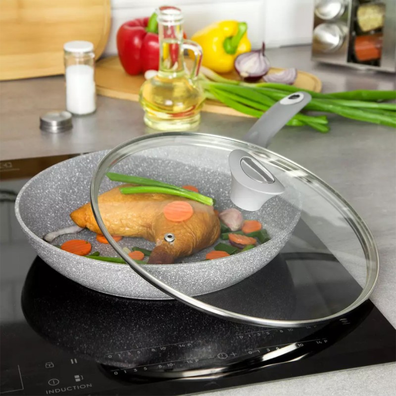 Patelnia z powłoką granitową 26cm KLAUSBERG z pokrywką