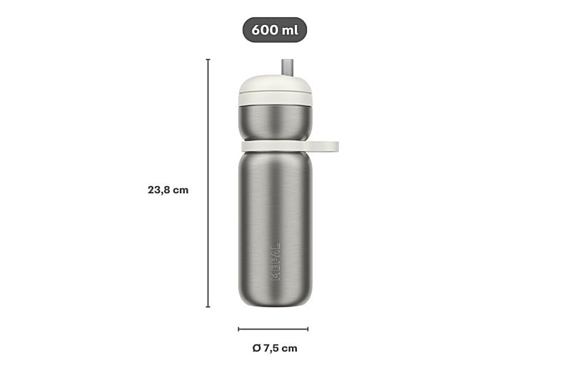 Butelka sportowa termiczna Twist Active 600 ml Ceramic White