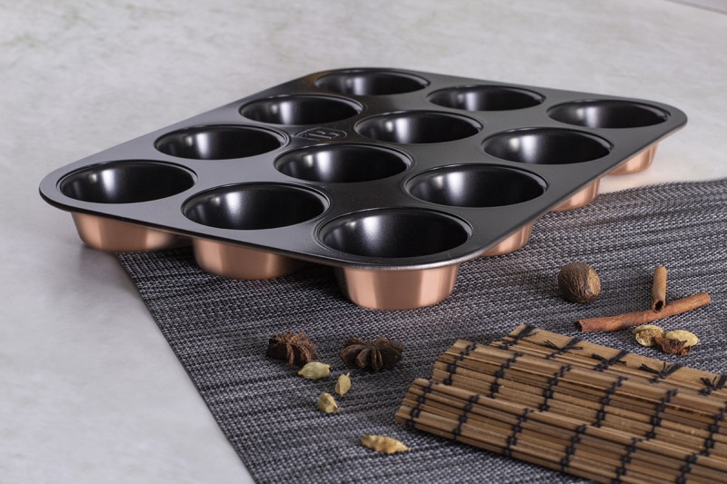 Forma do pieczenia na 12 muffinek BERLINGER HAUS różowe złoto