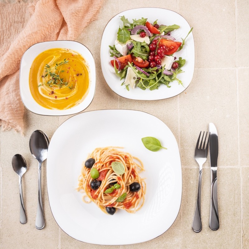 Zestaw komplet obiadowy na 6 osób TOPAZ  18 elem. KINGHOFF