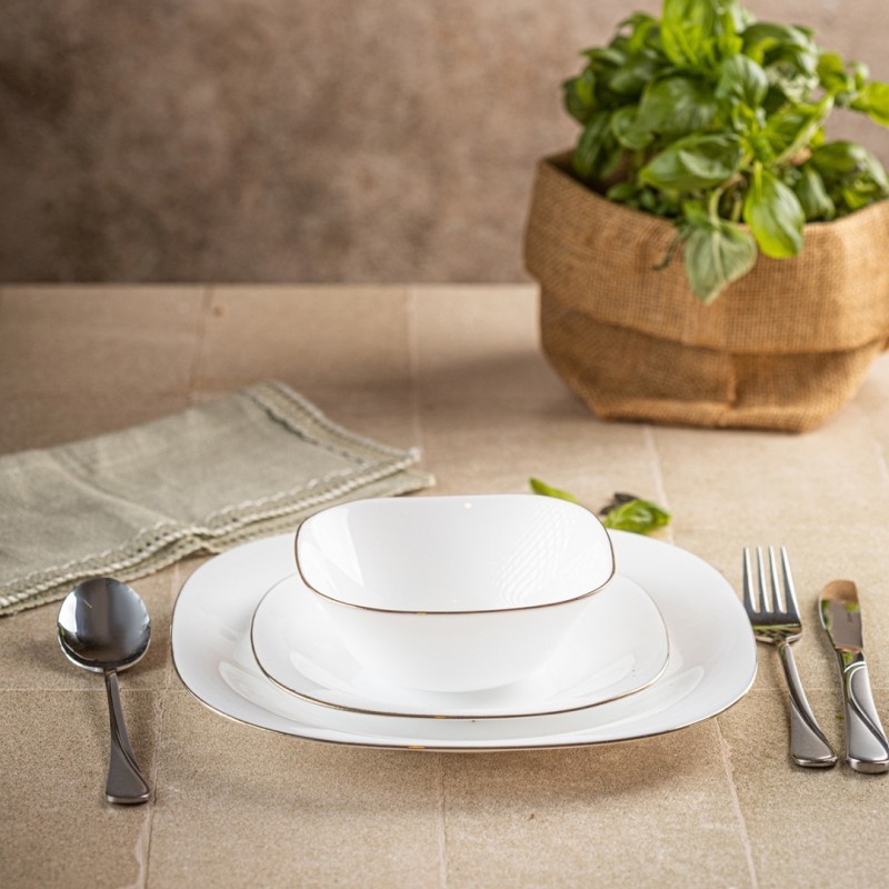 Zestaw komplet obiadowy na 6 osób TOPAZ  18 elem. KINGHOFF