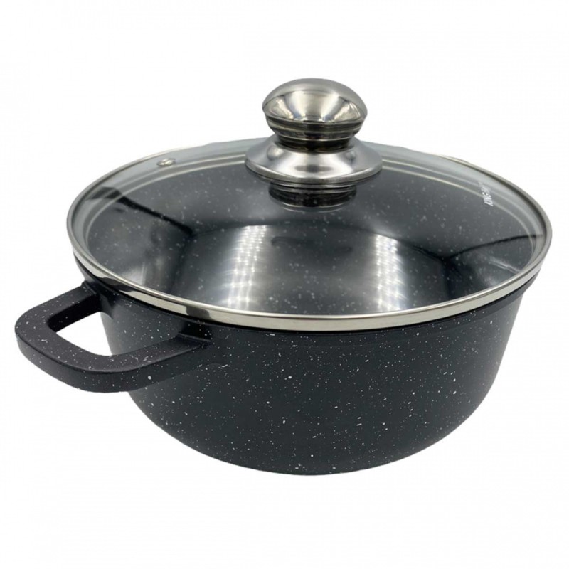 Garnek z powłoka marmurkową 4,5 l KINGHOFF 24cm
