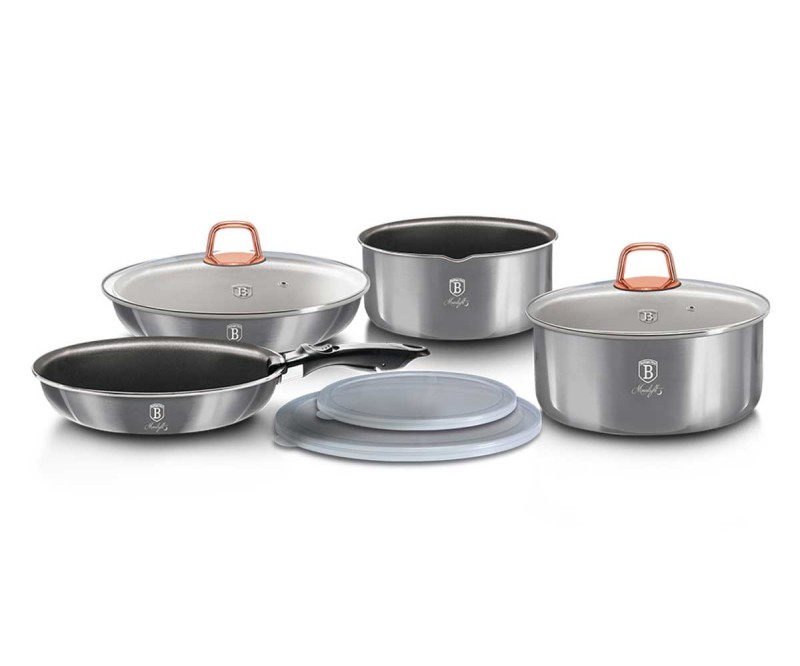Zestaw garnków z powłoką granitową  Click&Cook BERLINGER HAUS