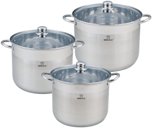 Zestaw garnków ze stali nierdzewnej  6 elem. KINGHOFF