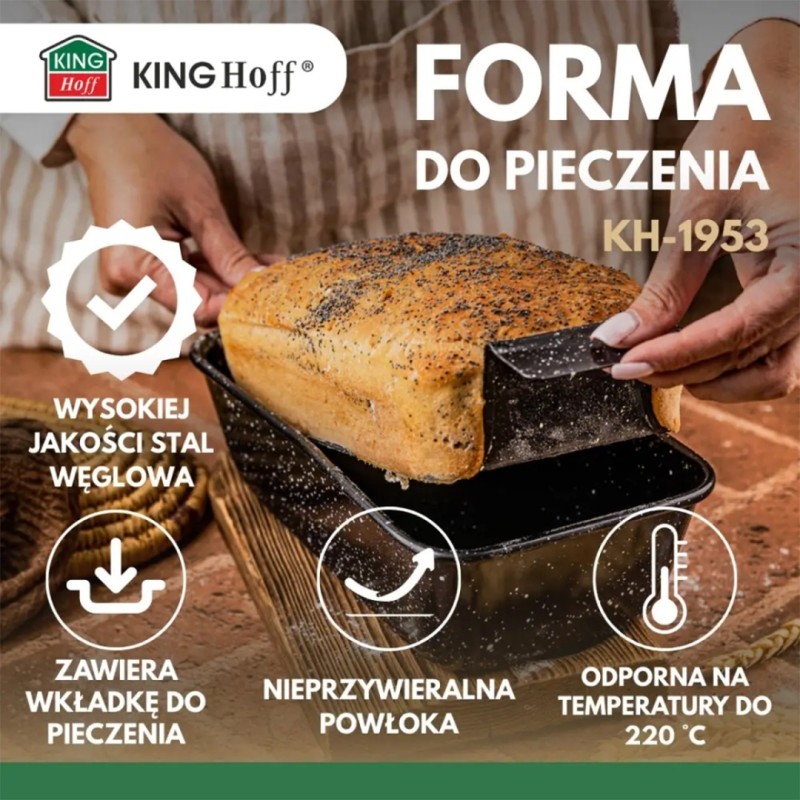 Forma do chleba z wkładką keksówka 24x13,5cm KINGHOFF