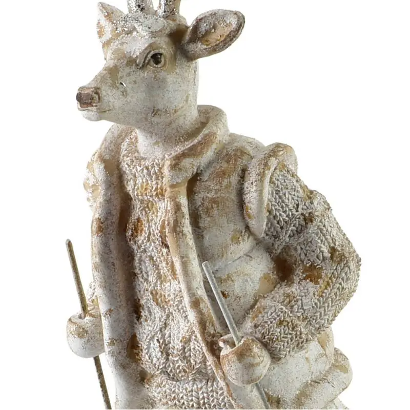 Figura Łoś na nartach16x11xh32,5cm SANTA LILA