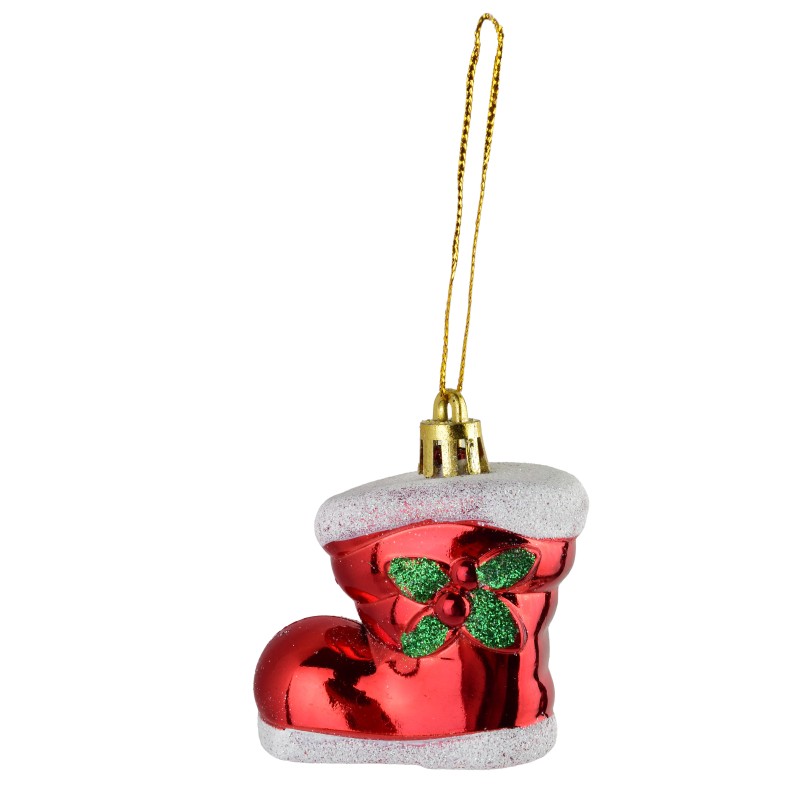 Komplet 4 bombek But 5x3,5x6cm SANTA LILA