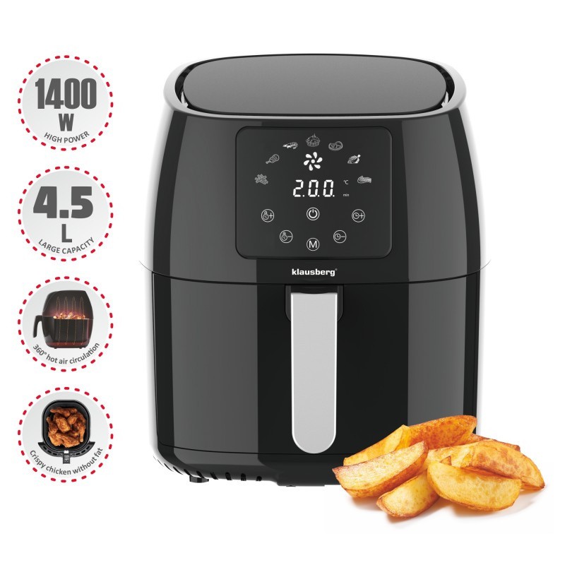 Frytownica beztłuszczowa Air Fryer 1400W 4,5L KLAUSBERG