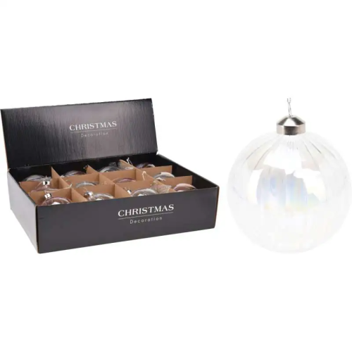 Bombka szklana 10cm perłowa