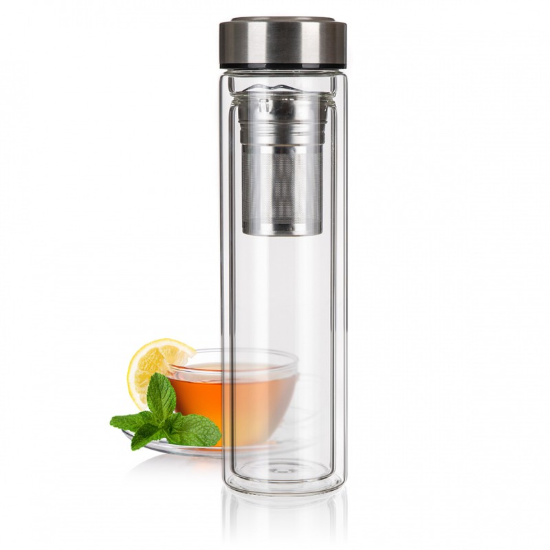Termos zaparzacz szklany termiczny z podwójnymi ściankami 500ml BANQUET DOBLO