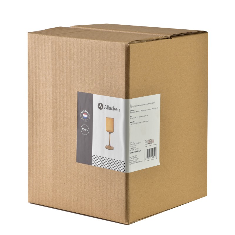 Komplet 4 kieliszków 300ml borokrzemowe 7x7xh22cm ROMANE