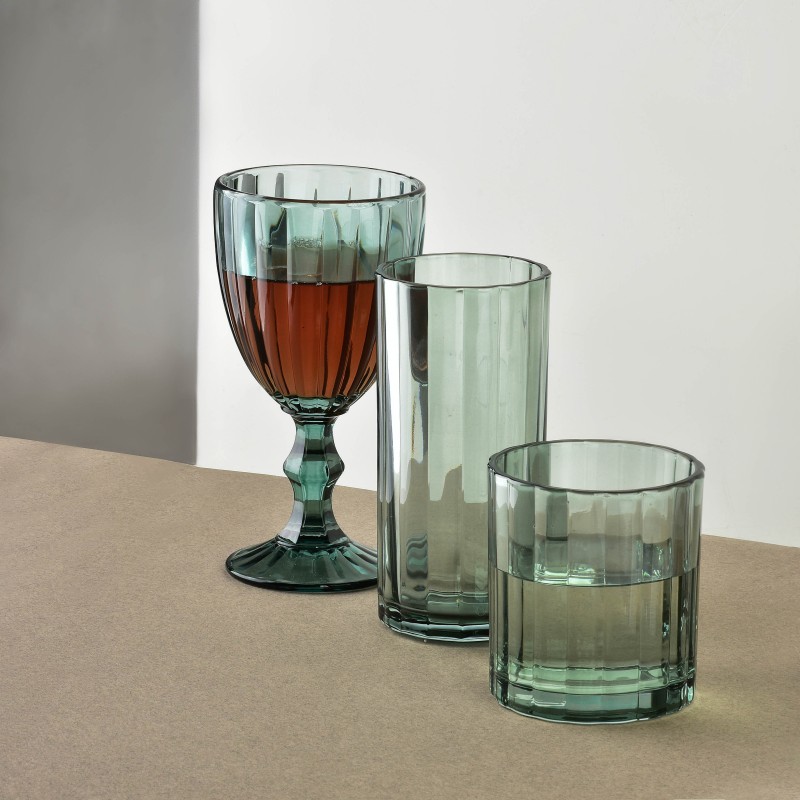 Komplet 4 szklanek 310ml 8x8xh9cm ELISE STRIPES