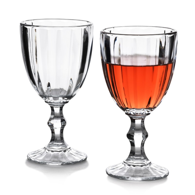 Komplet 4 kieliszków 300ml 9x9xh17cm ELISE STRIPES przezroczyste