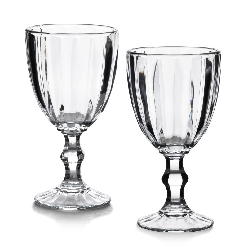 Komplet 4 kieliszków 300ml 9x9xh17cm ELISE STRIPES przezroczyste