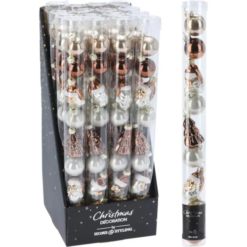 Zestaw bombek świątecznych 3cm 9 sztuk