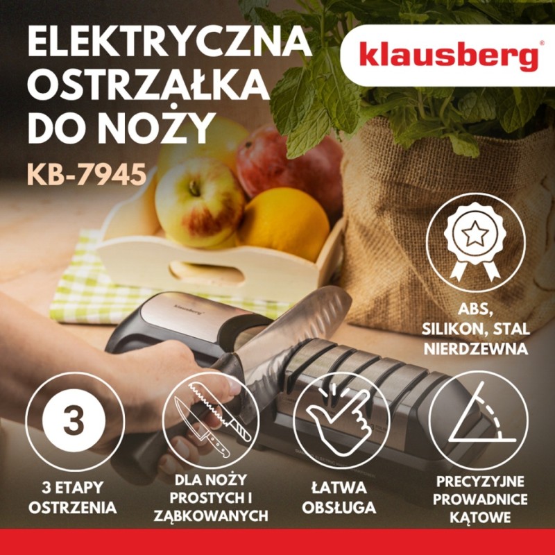 Ostrzałka elektryczna do noży diamentowa KLAUSBERG
