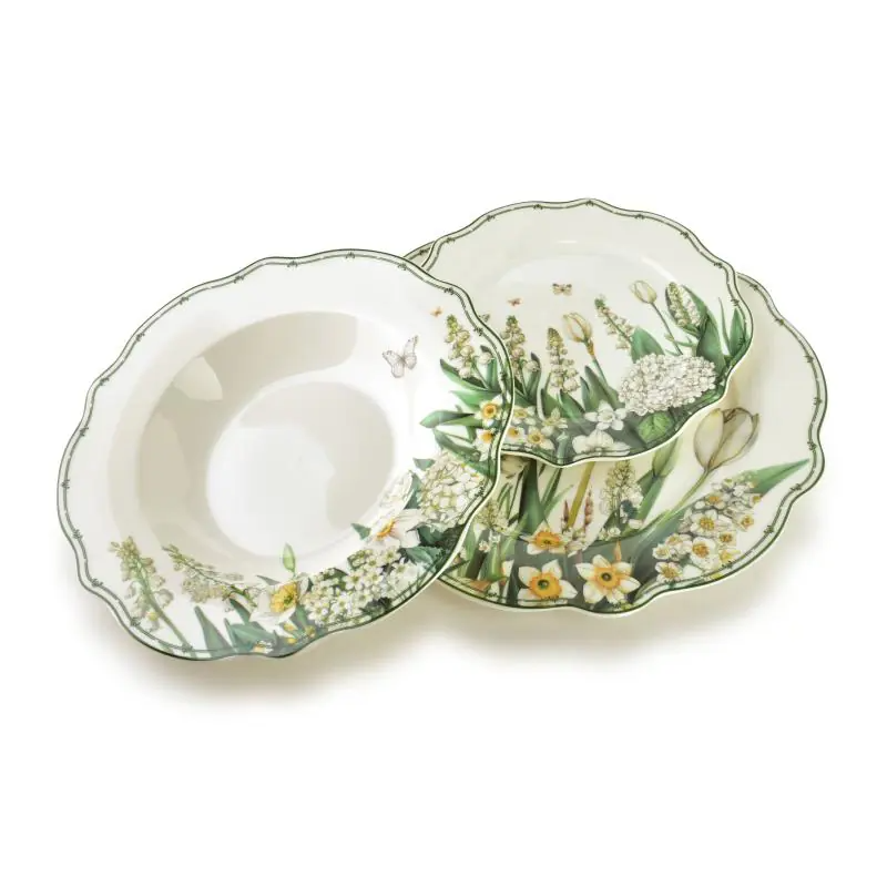 Komplet zestaw obiadowy 18 części LEA ELEGANT wiosenny