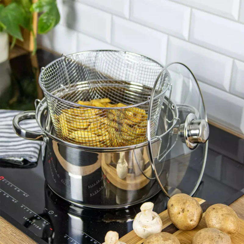 Garnek z koszem sitkiem do smażenia 5,5L KINGHOFF