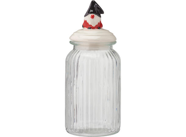 Świąteczny słoik do przechowywania 1250ml z ceramiczną pokrywą