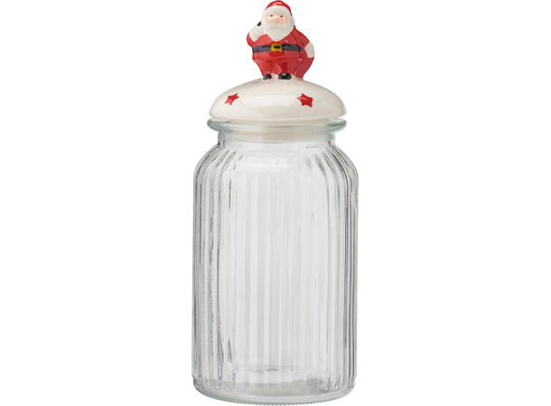 Świąteczny słoik do przechowywania 1250ml z ceramiczną pokrywą