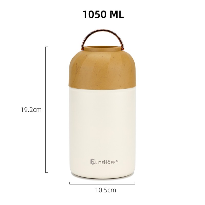 Termos obiadowy z miską i składaną łyżką 1050ml Z MISKĄ I SKŁADANĄ ŁYŻKĄ E-8248