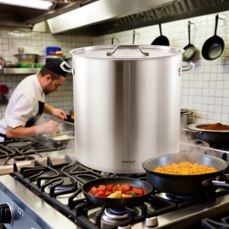 Garnek gastronomiczny z pokrywą stalową 98L KINGHOFF