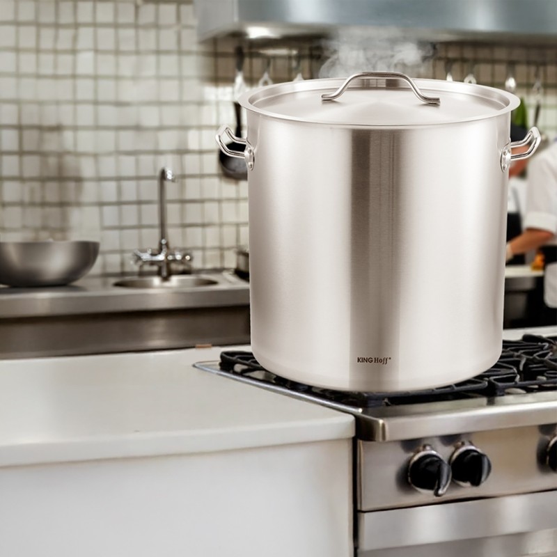 Garnek gastronomiczny z pokrywą stalową 71L KINGHOFF